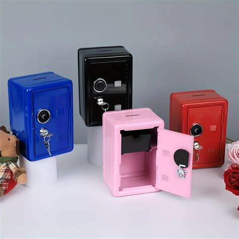 combination/key safe money box mini metal locker bank|Kids Mini Safe Bank, Metal Cash Box, with Key and Combination .